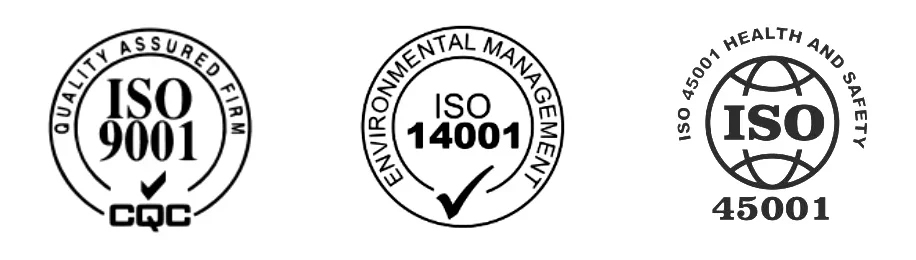 ISO9001, ISO14001 and ISO45001 Certifications
