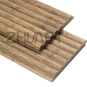 Thermo bamboo Wide Ribbed wall cladding - Oak Unfinished