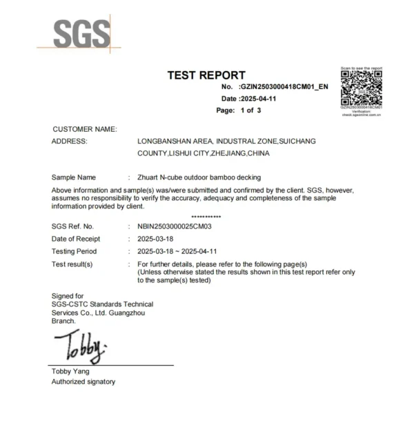 Formaldehyde Emission Test